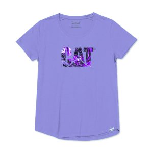 CAT LOGO SCOOP NECK TEE